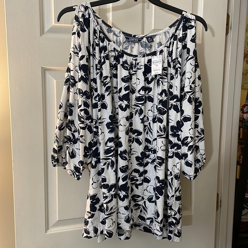 Land’s End cold shoulder blouse